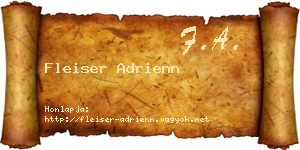 Fleiser Adrienn névjegykártya